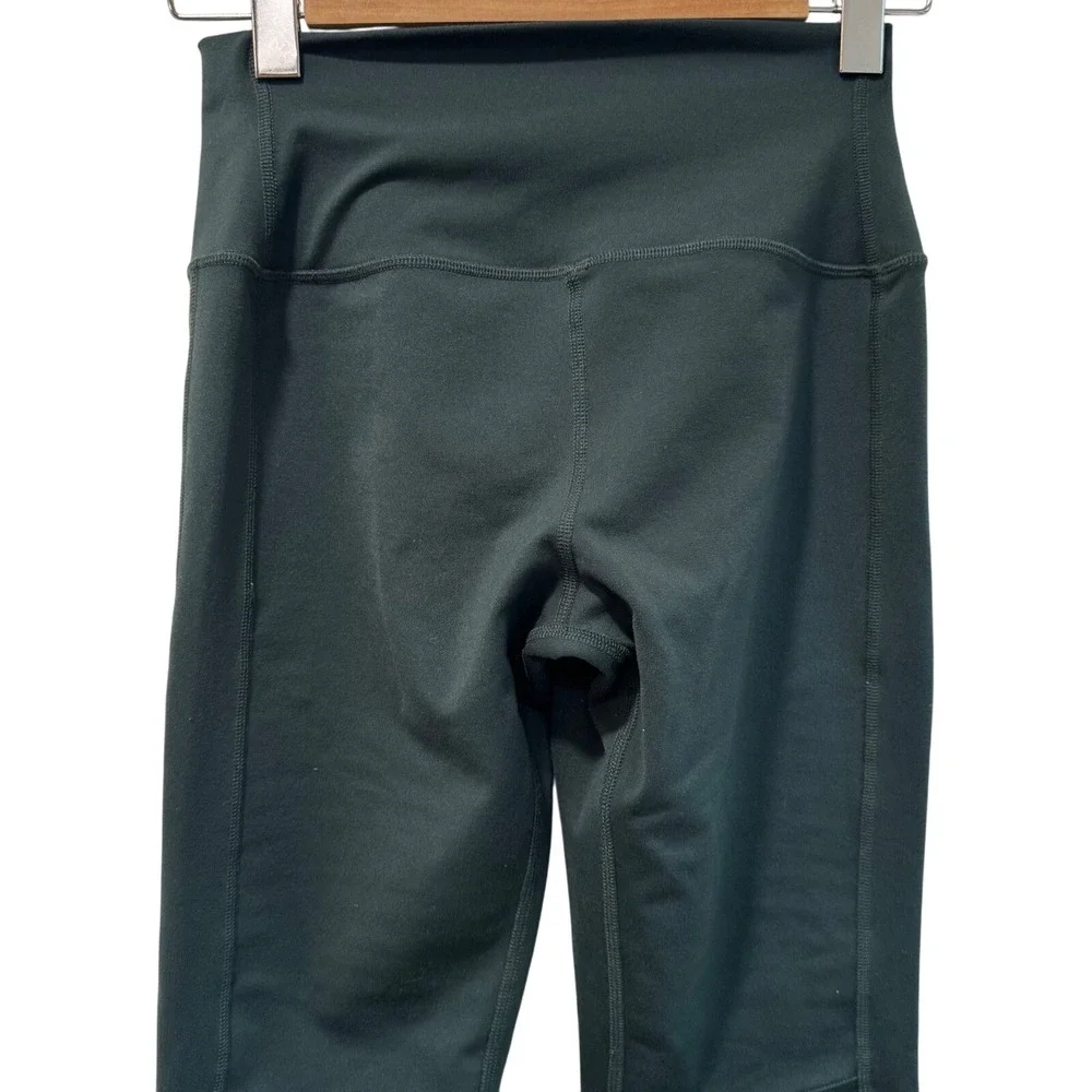 ALO Yoga Moto Leggings High Waist Ribbed Olive Green Athletic‎ Activewear